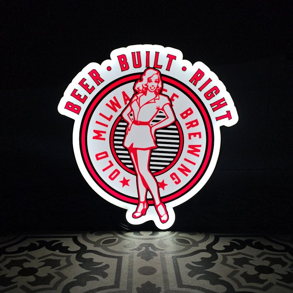 Old Milwaukee - LED Lightbox Sign with detachable stand